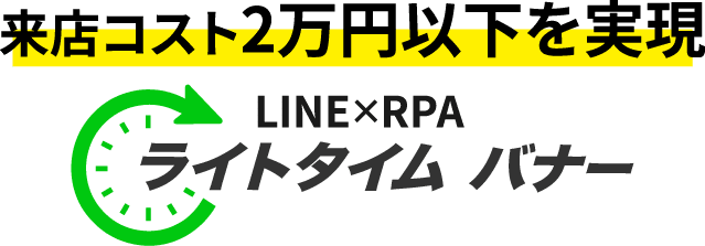 来店コスト2万円以下を実現